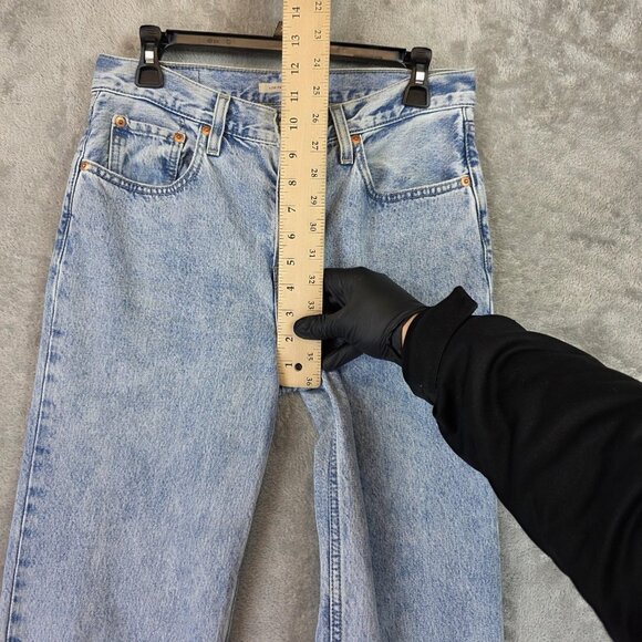 Levis Low Pro Straight Jeans Womens 27 Blue Mid Rise Light Wash Denim Pants - Picture 11 of 16